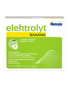 Elektrolyt cu Banane, 12 plicuri, Humana