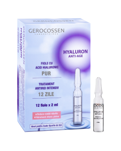 Fiole cu acid hialuronic pur Hyaluron Anti-Age 12*2ml, Gerocossen