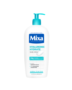 Lapte de corp intens hidratant pentru pielea deshidratata, uscata si sensibila Hyalurogel, 400 ml, Mixa