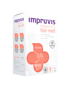 Probiotic cu aroma de piersica Fast Melt, 10 plicuri, Impruvis