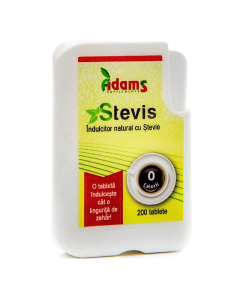 Indulcitor natural cu stevie Stevis, 200 tablete, Adams