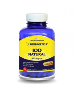 Iod Natural, 500mcg, 120 capsule, Herbagetica