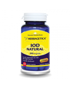 Iod natural, 500mcg, 60 capsule, Herbagetica
