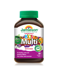 Jamieson Multi Kid cu fier, 60 tablete masticabile