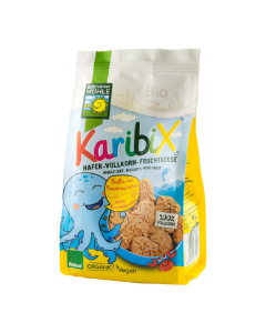 Biscuiti bio din faina integrala de ovaz indulciti cu fructe Karibix, 125g, Bohlsener Muhle