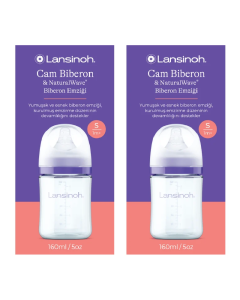 Pachet biberoane din sticla, 2*160 ml, Lansinoh