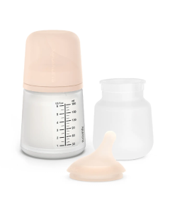 Set biberon anticolici 180ml, tetina si saculet din silicon, Suavinex