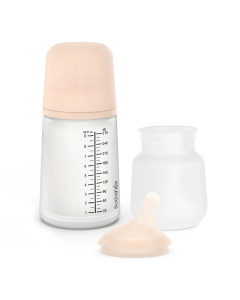 Set biberon anticolici 270ml, tetina si saculet din silicon, Suavinex