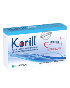 Korill ulei de krill 500 mg, 30 capsule, Sanience