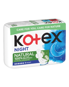 Kotex Tampoane absorbante Natural Night, 6 bucati