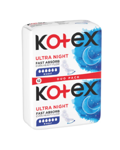 Absorbante Ultra Night, 12 bucati, Kotex