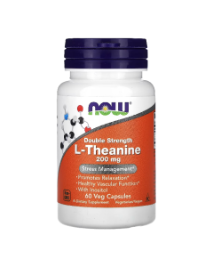 L-Teanina Forte Cu Inozitol, 200 mg, 60 capsule vegetale, Now Foods