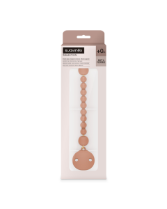 Lantisor cu clips pentru suzeta Colour Essence, Ruby, 1 bucata, Suavinex