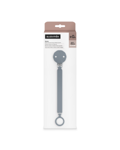 Lantisor din silicon cu clips pentru suzeta Wonder, Albastru Marin, 1 bucata, Suavinex