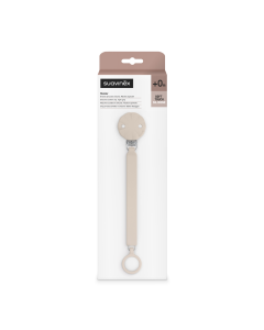 Lantisor din silicon cu clips pentru suzeta Wonder, Roz Deschis, 1 bucata, Suavinex