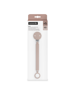 Lantisor din silicon cu clips pentru suzeta Wonder, Roz, 1 bucata, Suavinex