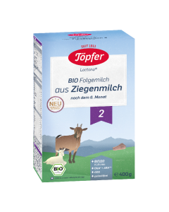 Formula de lapte praf pe baza de lapte de capra Bio 2, 6 luni+, 400 g, Topfer
