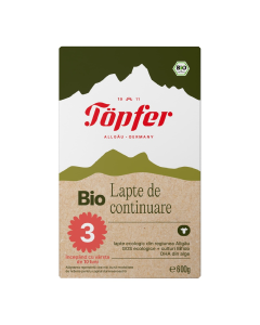 Formula lapte de continuare Bio 3, 10+ luni, 600 g, Topfer