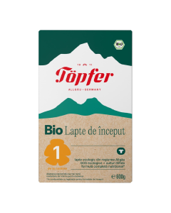 Formula lapte de inceput Bio 1, 0+ luni, 600 g, Topfer