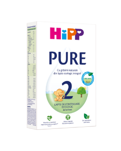Lapte praf Formula de continuare Bio Pure 2, 6 luni+, 300 g, Hipp