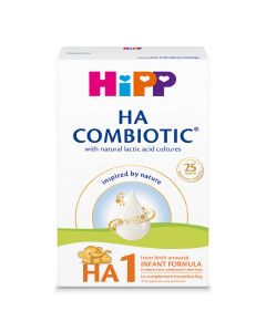 Formula de lapte praf HA1 Combiotic, de inceput +0 luni, 350g, Hipp