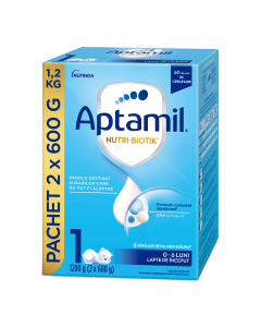 Lapte praf Nutri Biotik 1, 0-6 luni, 1200 g, Aptamil