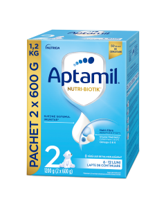 Lapte praf Nutri Biotik 2, 6-12 luni, 1200 g, Aptamil