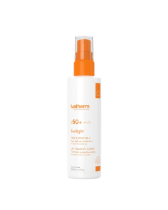 Lapte pentru fata si corp cu protectie solara SPF 50+ Sunlight, 200 ml, Ivatherm