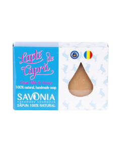 Sapun Natural Lapte de Capra si Miere, 90g, Savonia