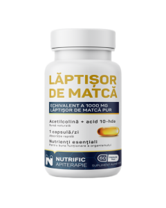 Laptisor de matca 1000mg, 60 capsule moi, Nutrific
