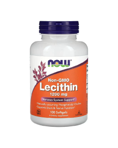 Lecitina din soia, 1200 mg, 100 gelule moi, Now Foods