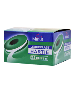 Leucoplast hartie 2.5cm*5m, Minut