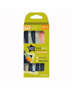 Lingurite ergonomice 6l+, multicolor, 5 bucati, Tommee Tippee