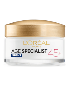 Crema antirid de noapte cu efect de lifting Age Specialist 45+, 50 ml, LOreal
