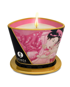 Lumanare pentru masaj erotic Rose, 170ml, Shunga Erotic Art