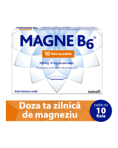 Magne B6, 100 mg/10 mg, 10 fiole, Sanofi