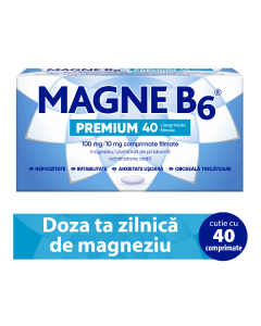 Magne B6 Premium, 100 mg/10 mg, 40 comprimate filmate, Sanofi