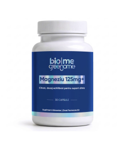 Magneziu citrat 125mg+, 30 capsule, Biome