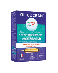 Magneziu marin AquaMag si Plasma Marina Hipertonica, 30 fiole*10ml, Oligocean