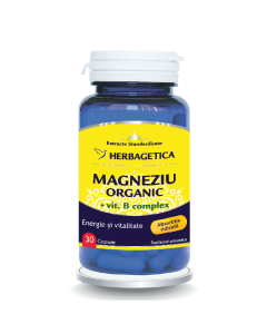 Magneziu organic b-complex, 30 caps.