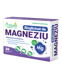 Bisglicinat de magneziu, 30 comprimate, Naturalis 