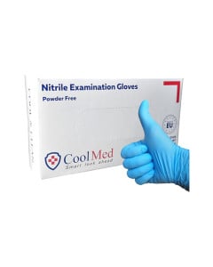 Manusi examinare nitril albastre x 100 buc CoolMed