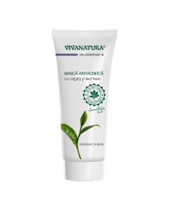 Masca antiacneica cu argila si tea tree, 75 ml, VivaNatura