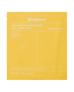 Masca pentru luminozitate Radiant Vita Niacinamide, 34 g, Biodance