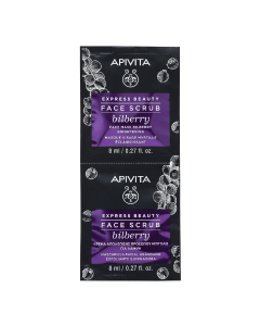 Masca de fata exfolianta pentru luminozitate, 2*8 ml, Apivita