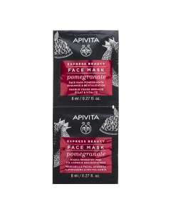 Masca de fata revitalizanta cu extract de rodie, 2 x 8 ml, Apivita