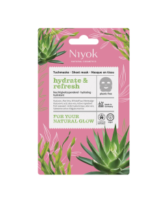 Masca de fata tip servetel, Hydrate & Refresh, 10 ml, Niyok