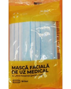 Masca faciala de uz medical pentru copii culoare albastru