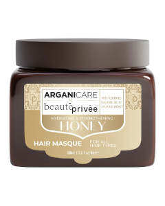 Masca hidratanta si fortifianta pentru par, Honey, Beaute privee, 500 ml, Arganicare