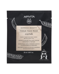 Masca servetel Carob Detox Express, 20 ml, Apivita